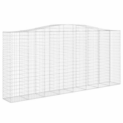 buet gabionkurv 400x50x180/200 cm galvaniseret jern