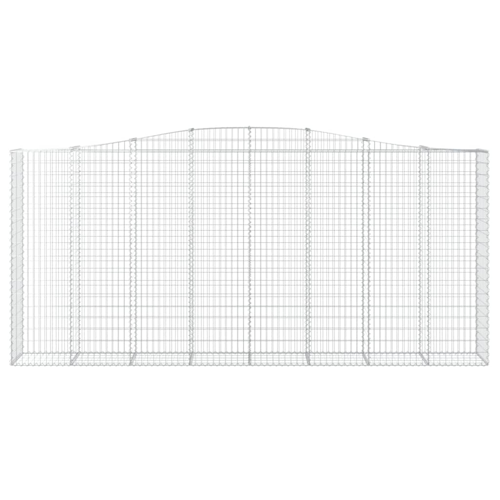 buet gabionkurv 400x50x180/200 cm galvaniseret jern