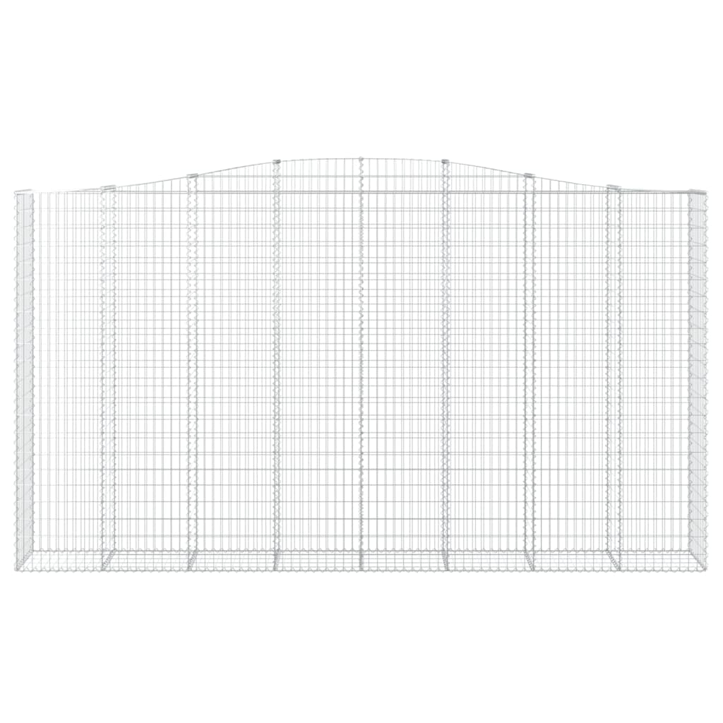 buet gabionkurv 400x50x220/240 cm galvaniseret jern