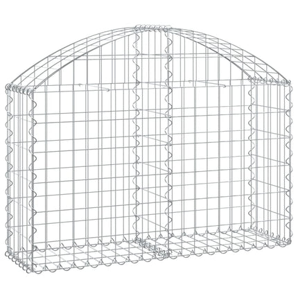 buet gabionkurv 100x30x60/80 cm galvaniseret jern