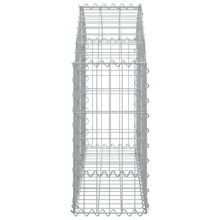 buet gabionkurv 100x30x60/80 cm galvaniseret jern