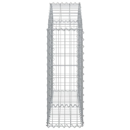 buet gabionkurv 100x30x80/100 cm galvaniseret jern