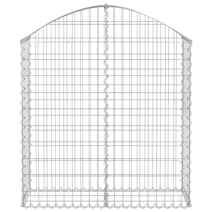buet gabionkurv 100x30x100/120 cm galvaniseret jern