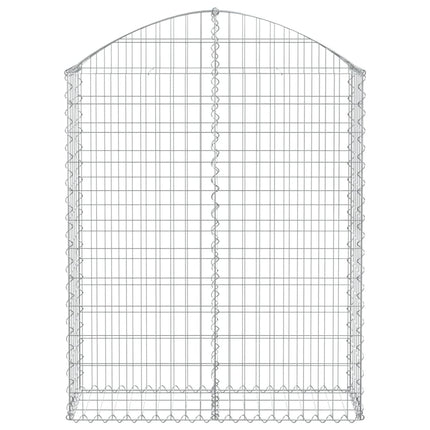 buet gabionkurv 100x30x120/140 cm galvaniseret jern