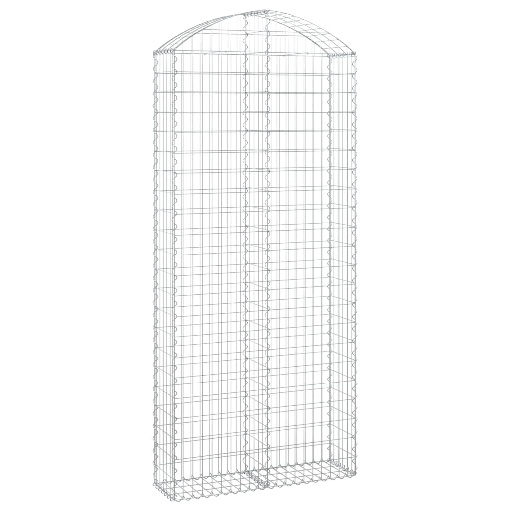 buet gabionkurv 100x30x220/240 cm galvaniseret jern