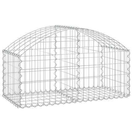 buet gabionkurv 100x50x40/60 cm galvaniseret jern