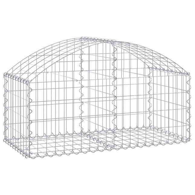 buet gabionkurv 100x50x40/60 cm galvaniseret jern