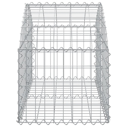 buet gabionkurv 100x50x40/60 cm galvaniseret jern