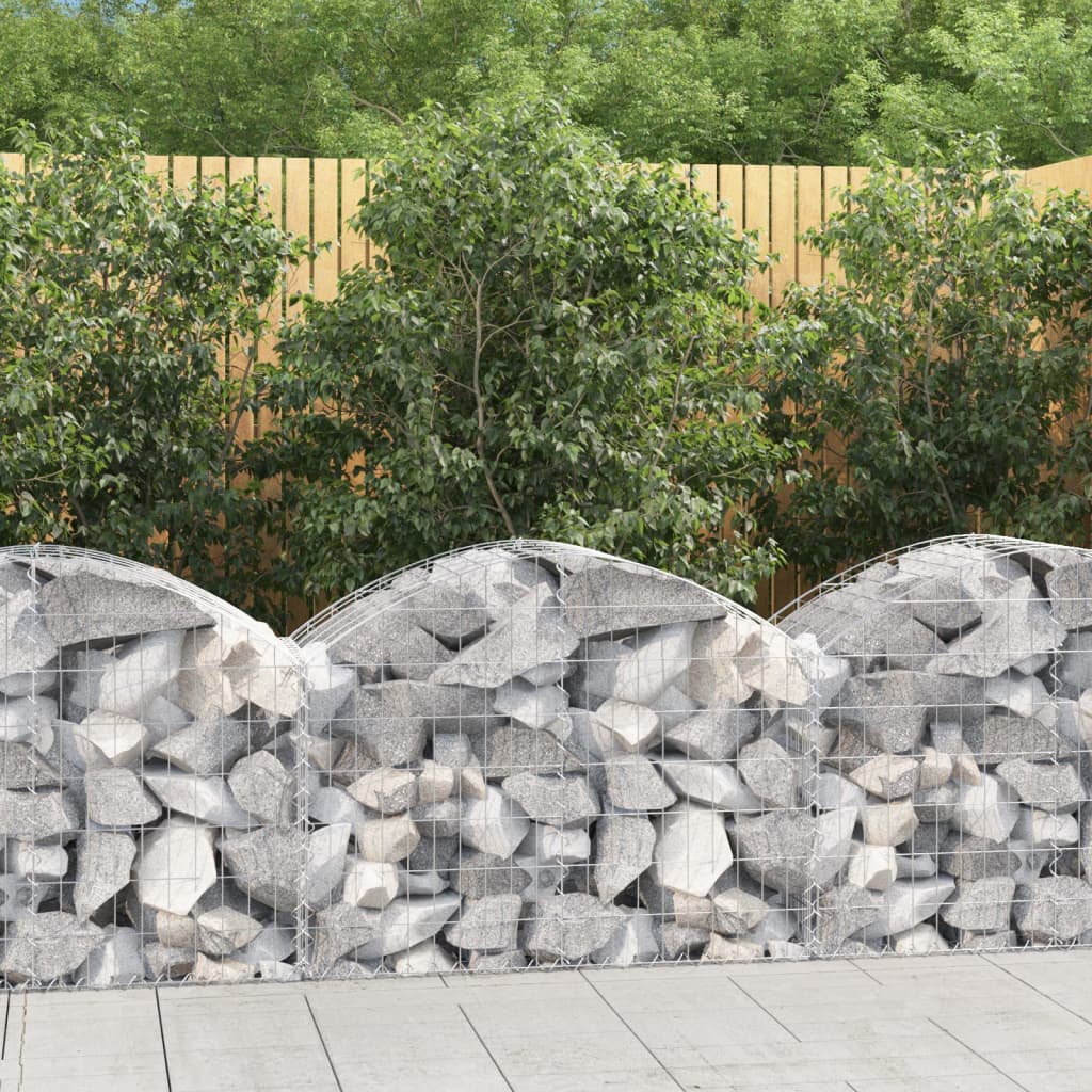 buet gabionkurv 100x50x60/80 cm galvaniseret jern billede
