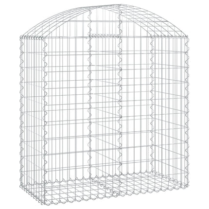 buet gabionkurv 100x50x100/120 cm galvaniseret jern