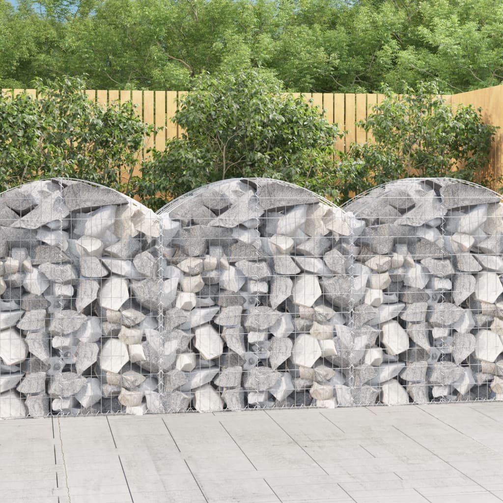 buet gabionkurv 100x50x100/120 cm galvaniseret jern billede