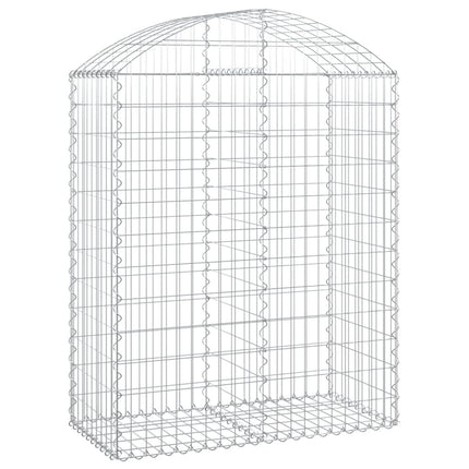 buet gabionkurv 100x50x120/140 cm galvaniseret jern