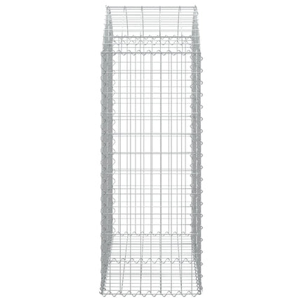 buet gabionkurv 100x50x120/140 cm galvaniseret jern