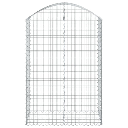 buet gabionkurv 100x50x140/160 cm galvaniseret jern