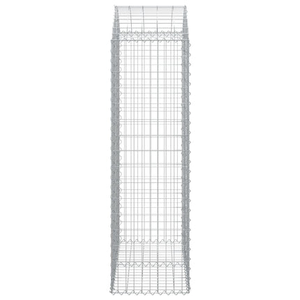 buet gabionkurv 100x50x160/180 cm galvaniseret jern