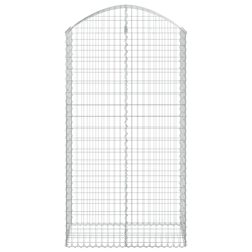 buet gabionkurv 100x50x180/200 cm galvaniseret jern