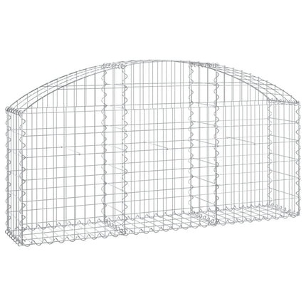 buet gabionkurv 150x30x60/80 cm galvaniseret jern