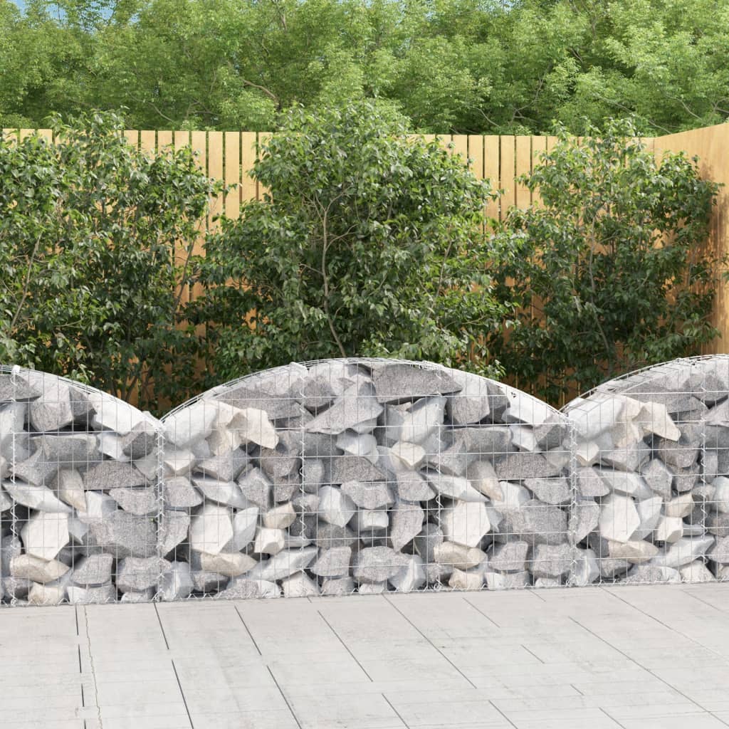 buet gabionkurv 150x30x60/80 cm galvaniseret jern billede