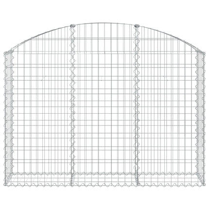 buet gabionkurv 150x30x100/120 cm galvaniseret jern