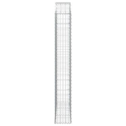 buet gabionkurv 150x30x200/220 cm galvaniseret jern