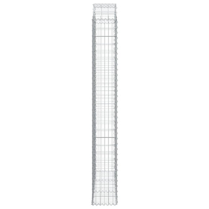 buet gabionkurv 150x30x220/240 cm galvaniseret jern