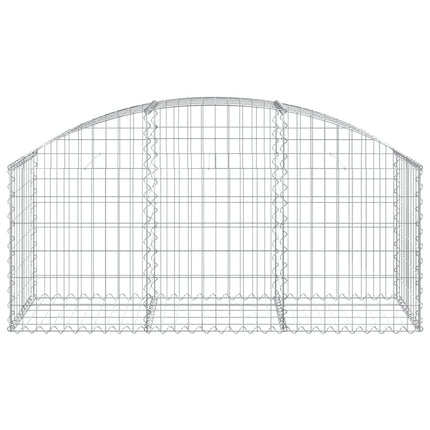 buet gabionkurv 150x50x60/80 cm galvaniseret jern