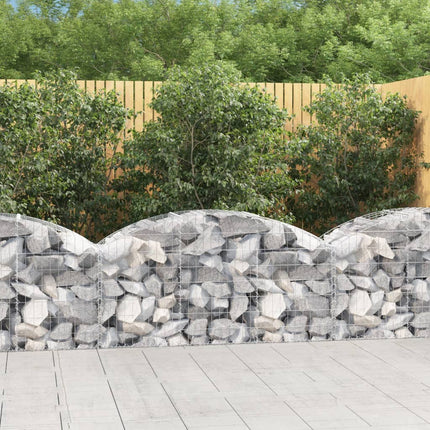 buet gabionkurv 150x50x60/80 cm galvaniseret jern
