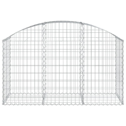 buet gabionkurv 150x50x80/100 cm galvaniseret jern
