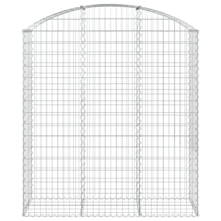 buet gabionkurv 150x50x160/180 cm galvaniseret jern