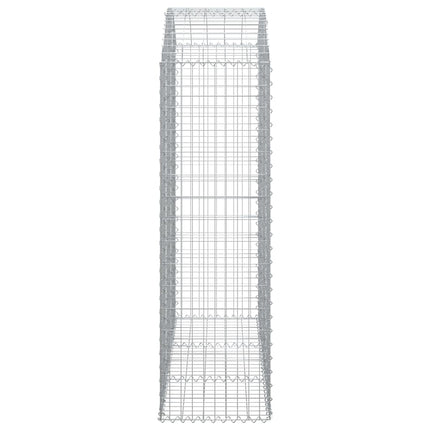 buet gabionkurv 150x50x160/180 cm galvaniseret jern