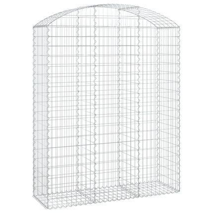 buet gabionkurv 150x50x180/200 cm galvaniseret jern