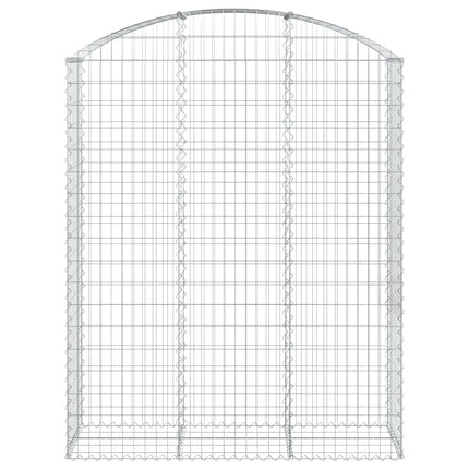 buet gabionkurv 150x50x180/200 cm galvaniseret jern