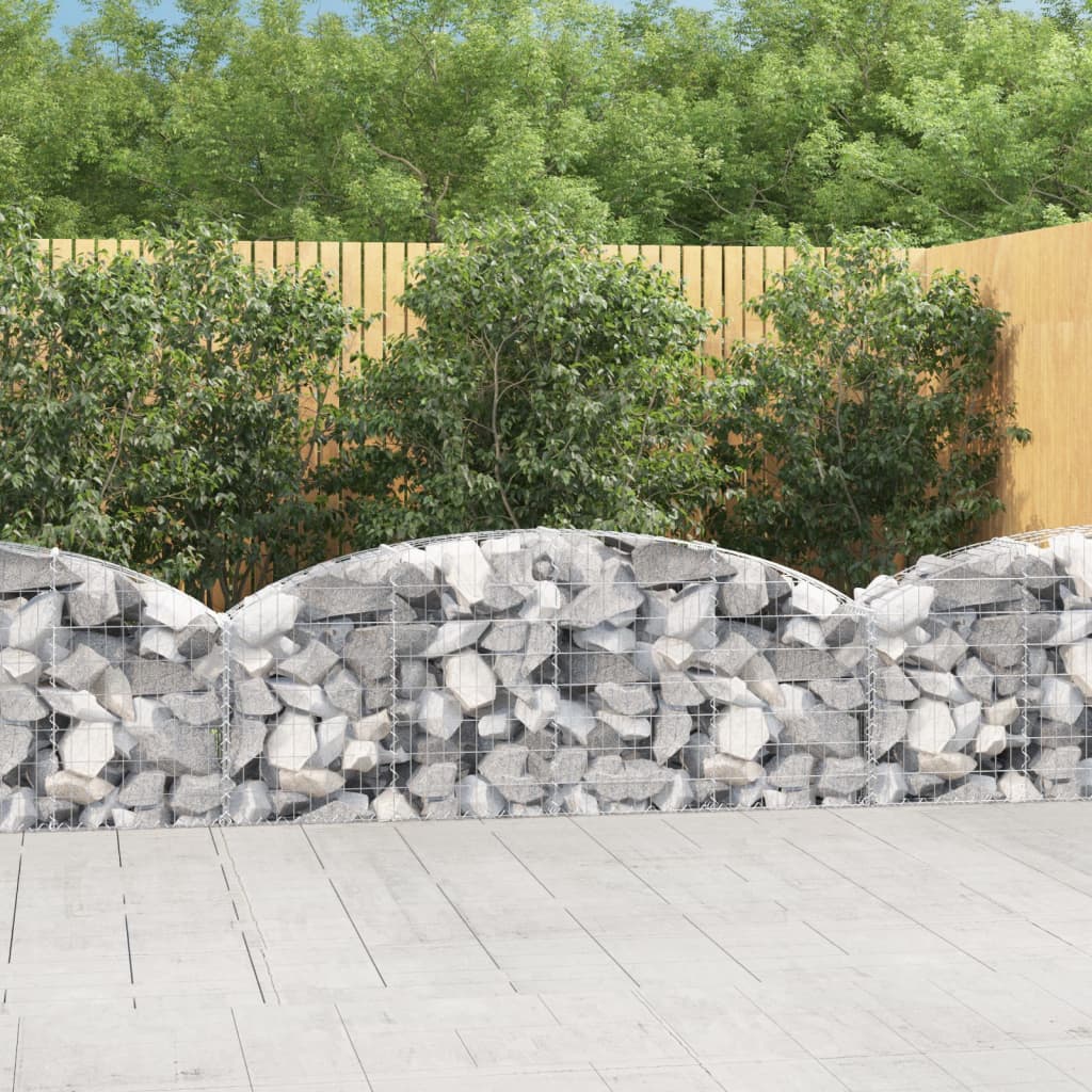 Buet Gabionkurv Galvaniseret Jern - 200 x 30 x 60/80 cm