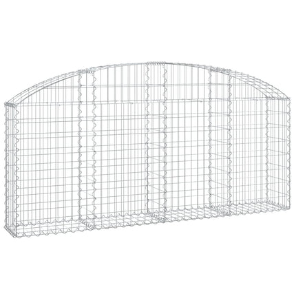 buet gabionkurv 200x30x80/100 cm galvaniseret jern