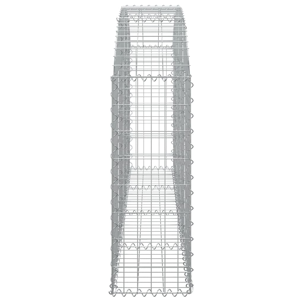 buet gabionkurv 200x30x80/100 cm galvaniseret jern