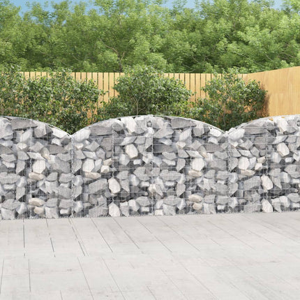 buet gabionkurv 200x30x100/120 cm galvaniseret jern