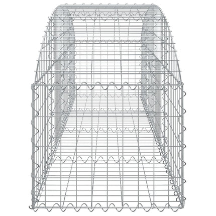 buet gabionkurv 200x50x40/60 cm galvaniseret jern