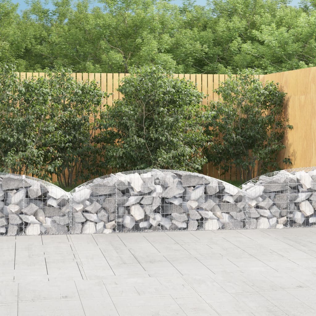 buet gabionkurv 200x50x40/60 cm galvaniseret jern billede