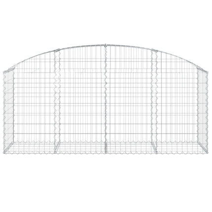 buet gabionkurv 200x50x80/100 cm galvaniseret jern