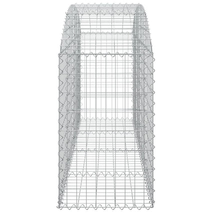 buet gabionkurv 200x50x80/100 cm galvaniseret jern