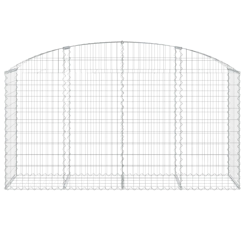 buet gabionkurv 200x50x100/120 cm galvaniseret jern