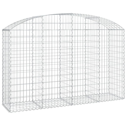 buet gabionkurv 200x50x120/140 cm galvaniseret jern