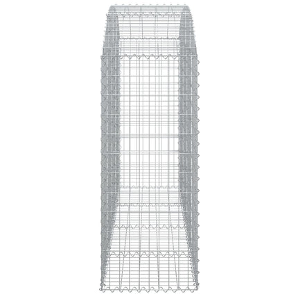 buet gabionkurv 200x50x120/140 cm galvaniseret jern