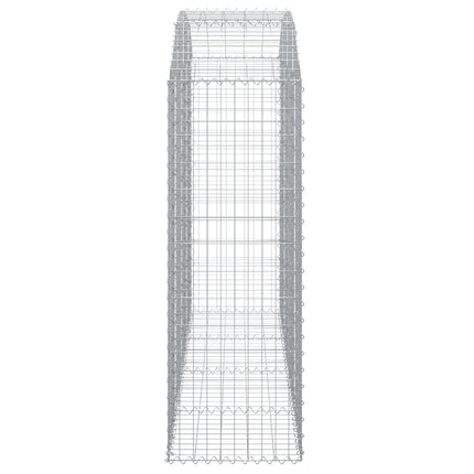 buet gabionkurv 200x50x140/160 cm galvaniseret jern