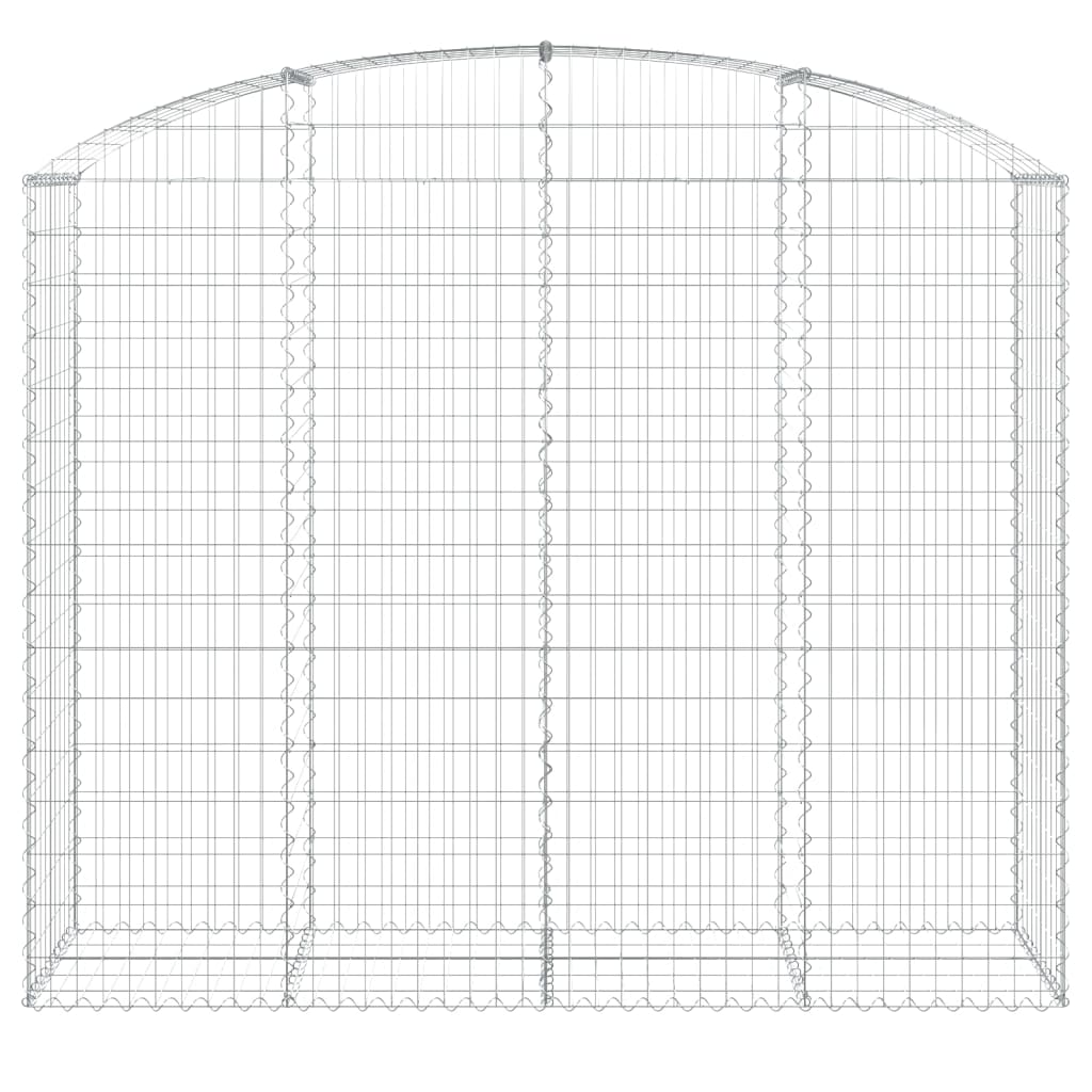buet gabionkurv 200x50x160/180 cm galvaniseret jern