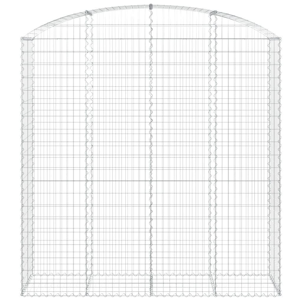 buet gabionkurv 200x50x200/220 cm galvaniseret jern