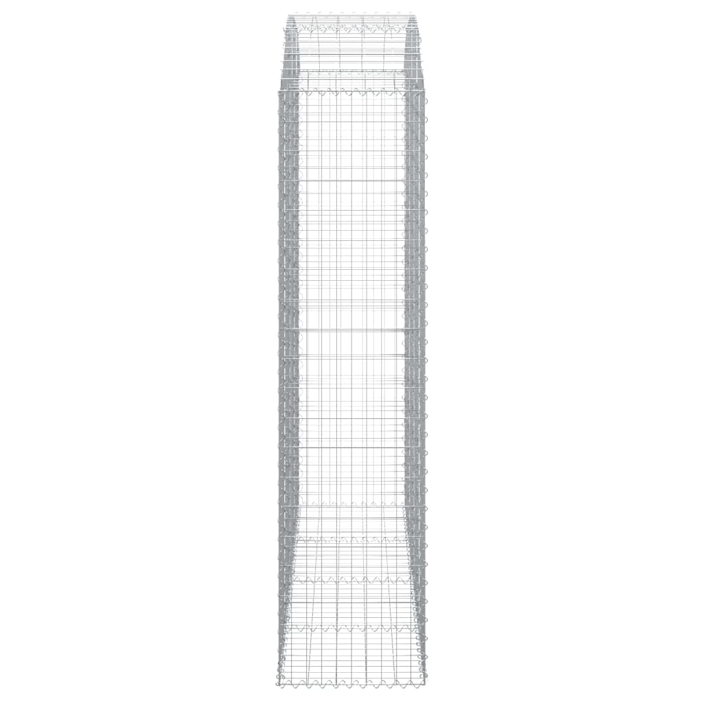 buet gabionkurv 200x50x200/220 cm galvaniseret jern