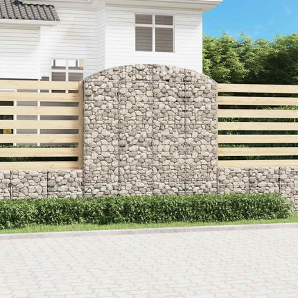 buet gabionkurv 200x50x200/220 cm galvaniseret jern