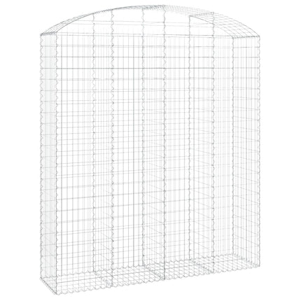 buet gabionkurv 200x50x220/240 cm galvaniseret jern