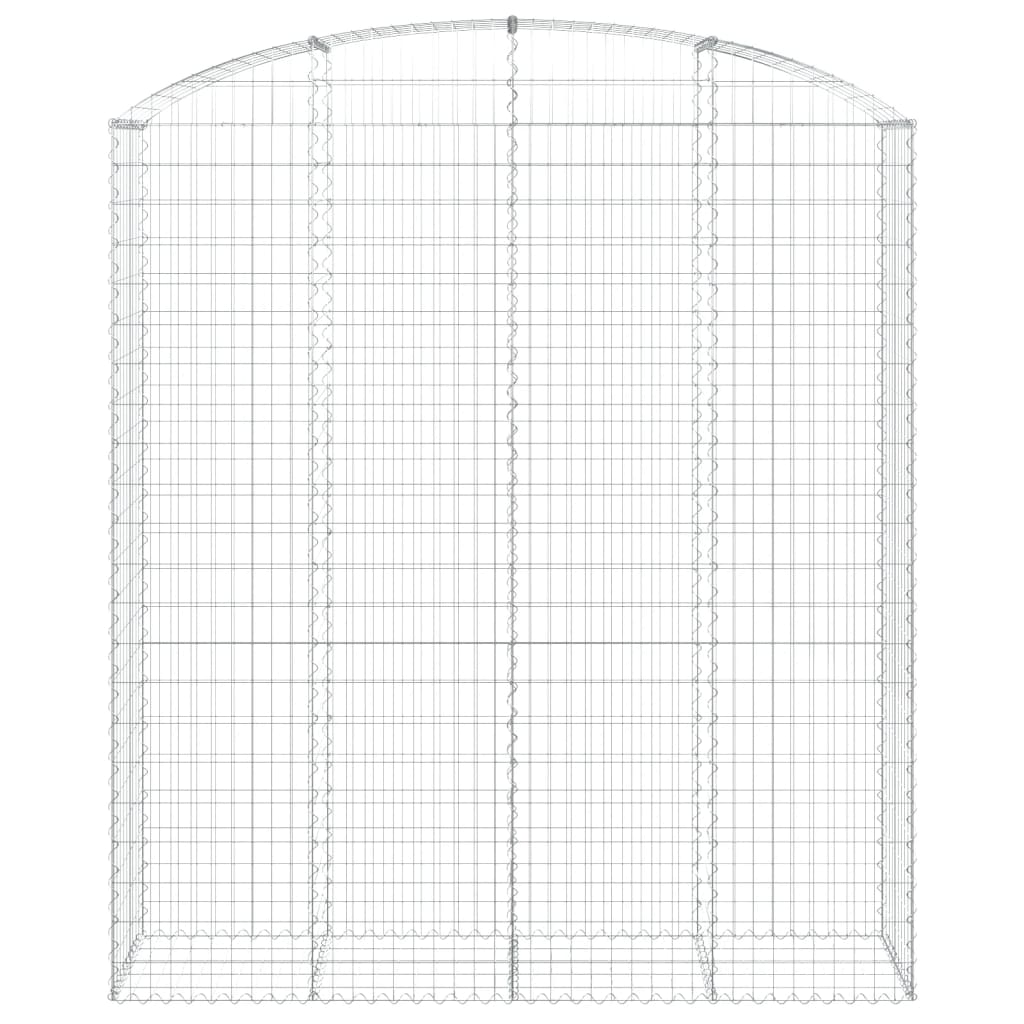 buet gabionkurv 200x50x220/240 cm galvaniseret jern